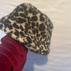 Cheetah Print Fuzzy Bucket Hat